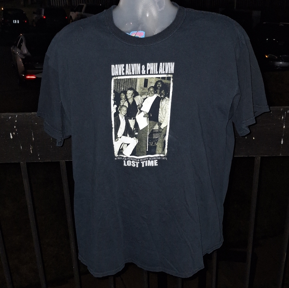 Vintage DAVE ALVIN & PHIL ALVIN Lost Time Blues Band T Shirt Size XL